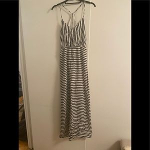 Forever21 Navy and White Striped Maxi Dress